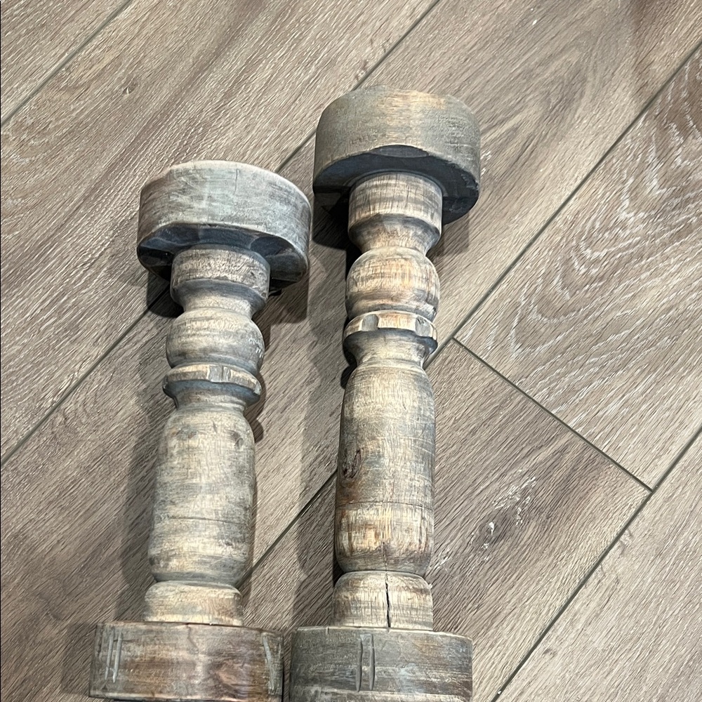 Rustic Wooden Candle Holders - Picture 8 of 8